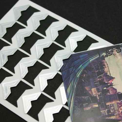 120 unids/lote (5 hojas) Papel kraft clásico esquina pegatinas para álbumes de recortes foto Marco de álbumes DIY decoración, oro/Blanco/Negro ..: Silver