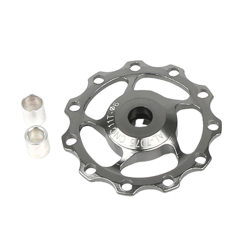 Rear Derailleur MTB Replacement Aluminum Alloy Road Bike 11T/13T Guide Cycling Wheel Pulley Bicycle Accessories Parts: Titanium 11T