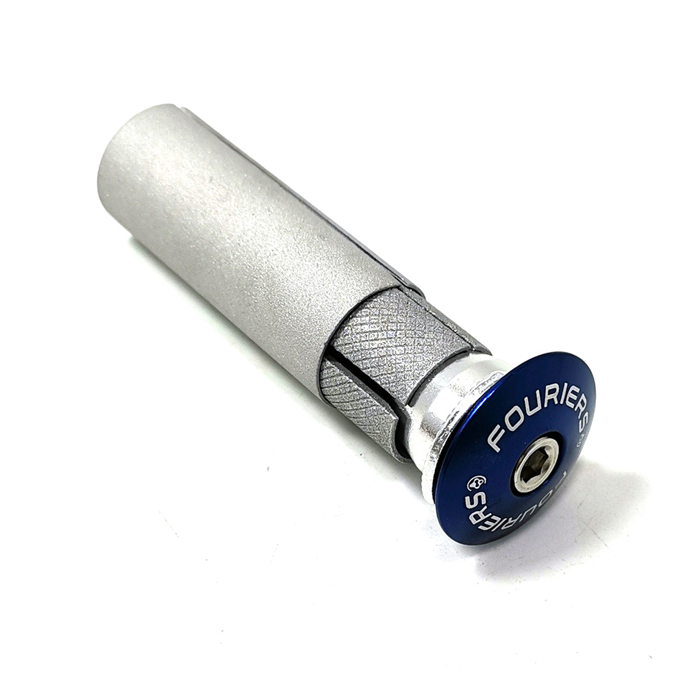 Fouriers Alluminum alloy Headset Expander Plug Stem Top Cap For 28.6mm 1 1/8" Steerer Carbon Fork Headsets Bicycle expander: Blue
