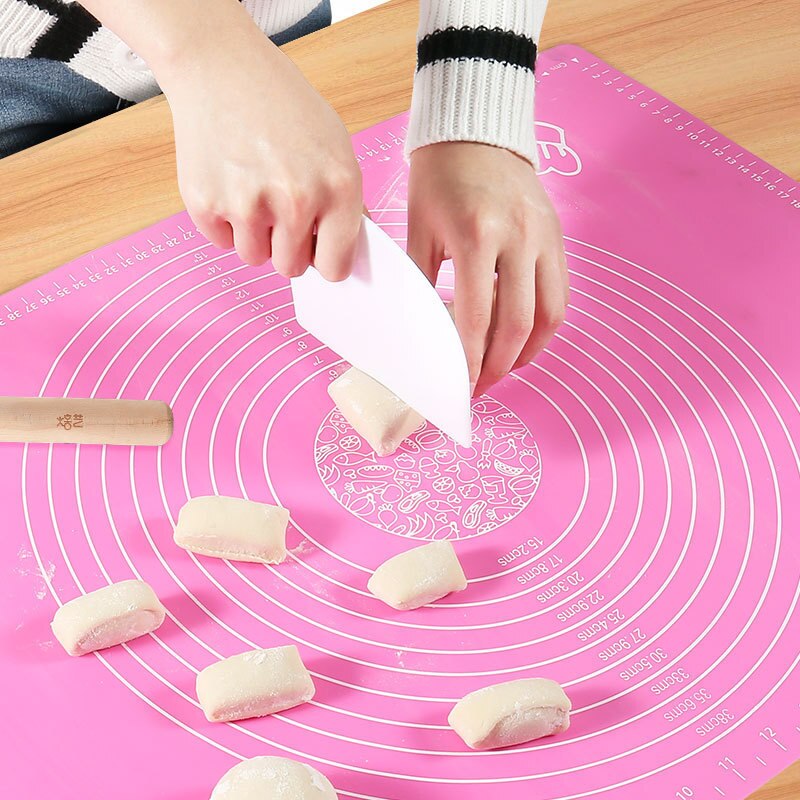 Multi-størrelse silikone bagemåtte plade ekstra stor til at rulle dej macaroo pizza non-stick maker holder wienerbrød