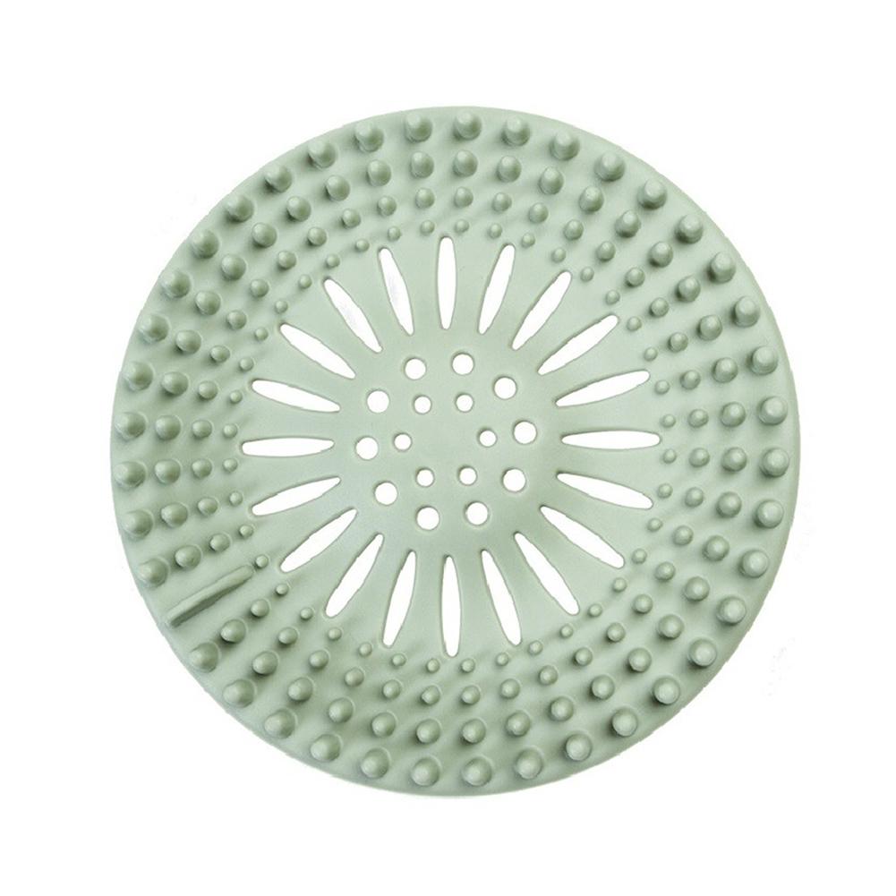 Tapón de silicona para desagüe de ducha, filtro de goma para fregadero, colador Protector para bañera, cocina, baño, desagüe de suelo: Green