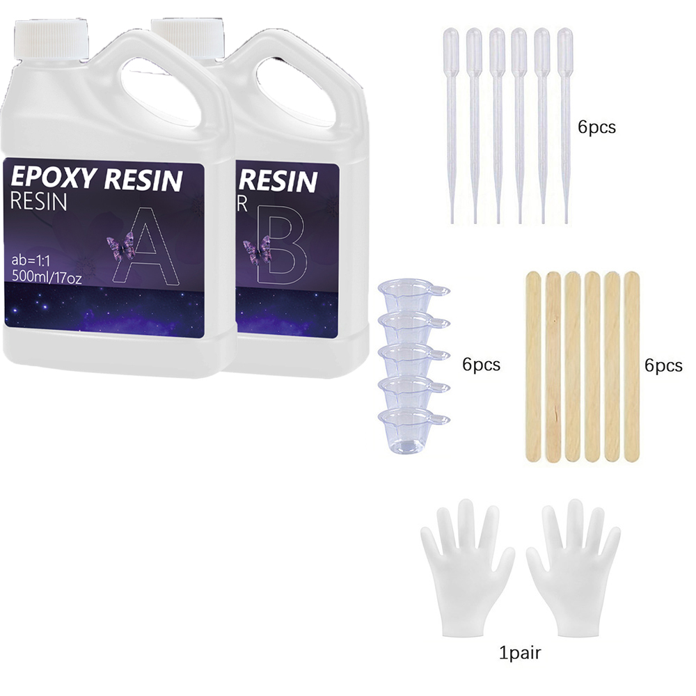 1000ml/2l AB Epoxy Resin Glue High Clarity Fast Drying Adhesive High Hardness DIY Supplies For Resin Glue Jewelry Making: green