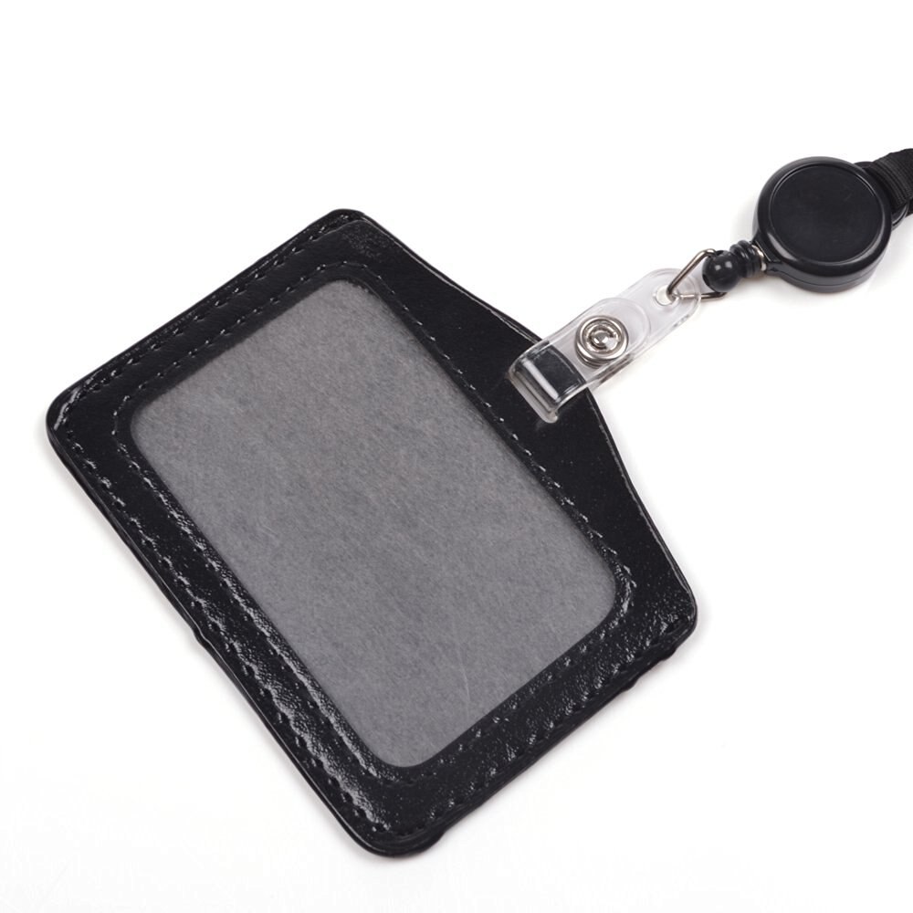 Black Color Retractable Lanyard Neck Strap Band for Business ID Badge Card Holders (3 Pcs black)
