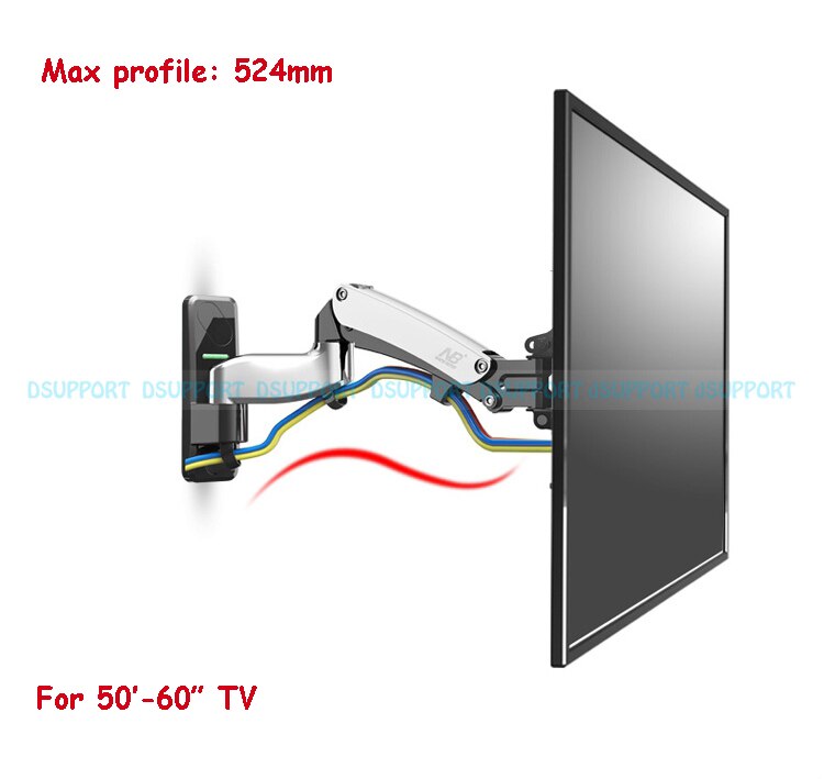 NB F500 Gas Spring 50-60 inch LED TV Wall Mount Monitor Holder Ergonomical Mount Loading 14-23kgs Max.VESA 400*400mm