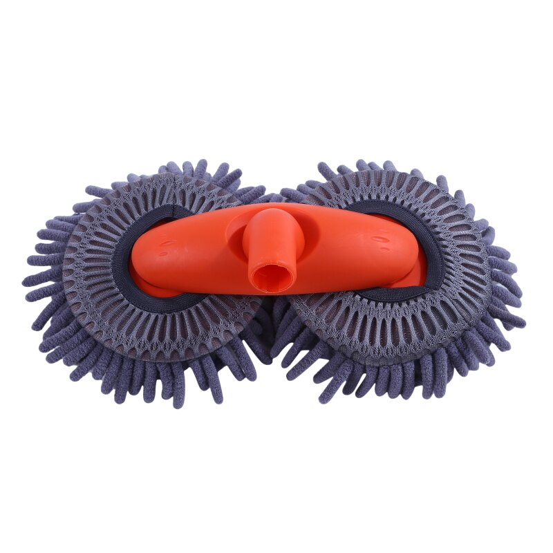 Double Brush Head Rotating Car Wash Mop Three-Section Telescopic Mop Roof Window Cleaning Maintenance Auto Supplies Accessories: Replaceable handle