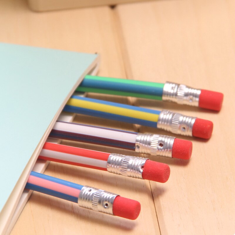 1 szt. Miękki ołówek elastyczny magiczny kolor elastyczny z gumką ołówki zakrzywiony zabawkowy ołówek mały prezent wysokie paski miękki ołówek