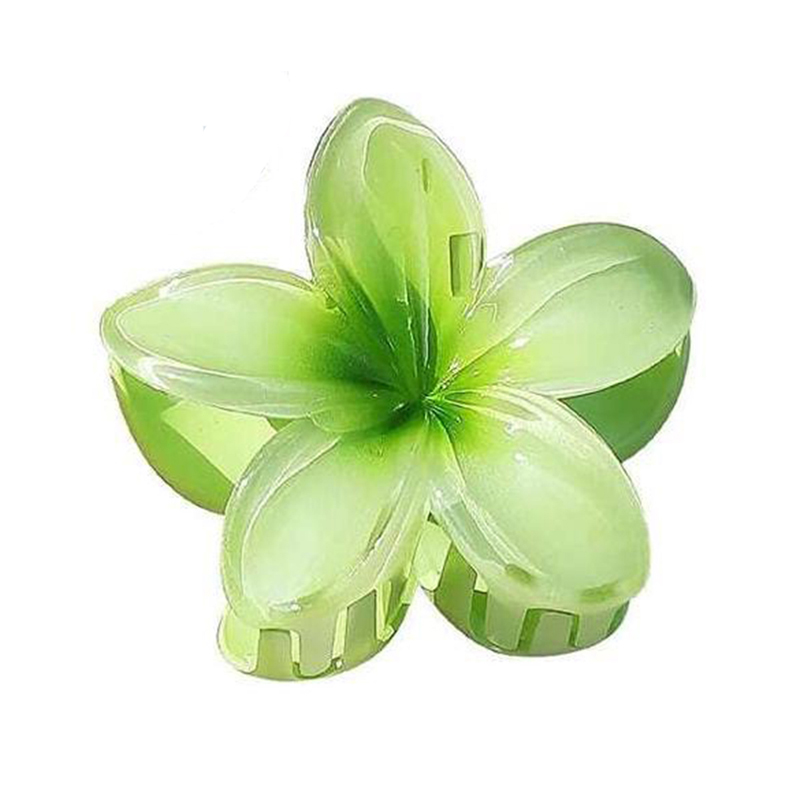 Pinza para el pelo con forma de flor para mujer y niña, pasadores de horquilla, soporte para cola de caballo, accesorios para la cabeza de playa, 8CM: Verde militar