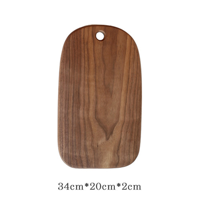 Black walnut whole wood fruit chopping board Western restaurant solid wood bread board wood chopping board with handle: Alien Medium
