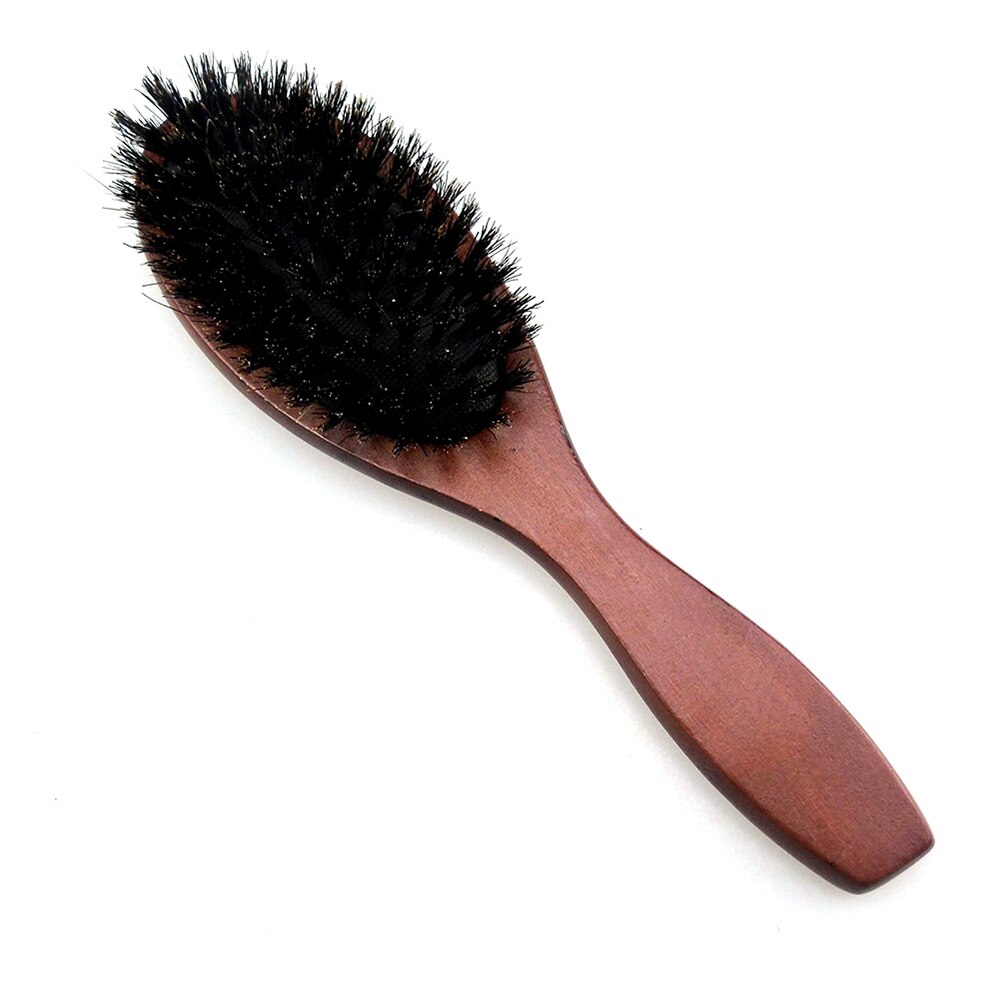 Natural Boar Bristle Hairbrush Massage Comb Anti-static Hair Scalp Paddle Brush Beech Wooden Handle Hair Brush Styling Tool