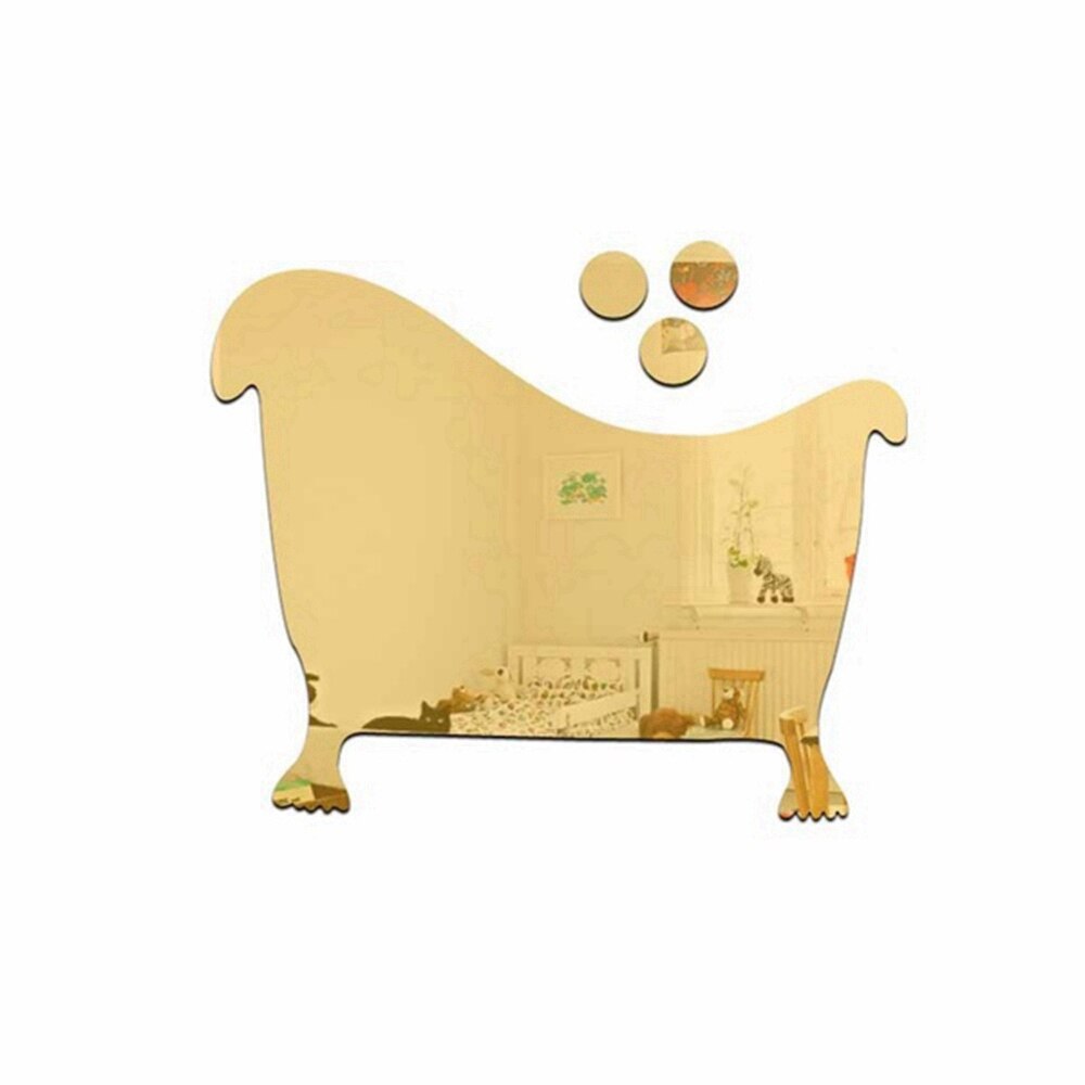 3D Acrylic Bathroom Mirror Stickers Door Sign Removable Wall Decal Acrylic Self-Adhesion Toilet Door Decoration