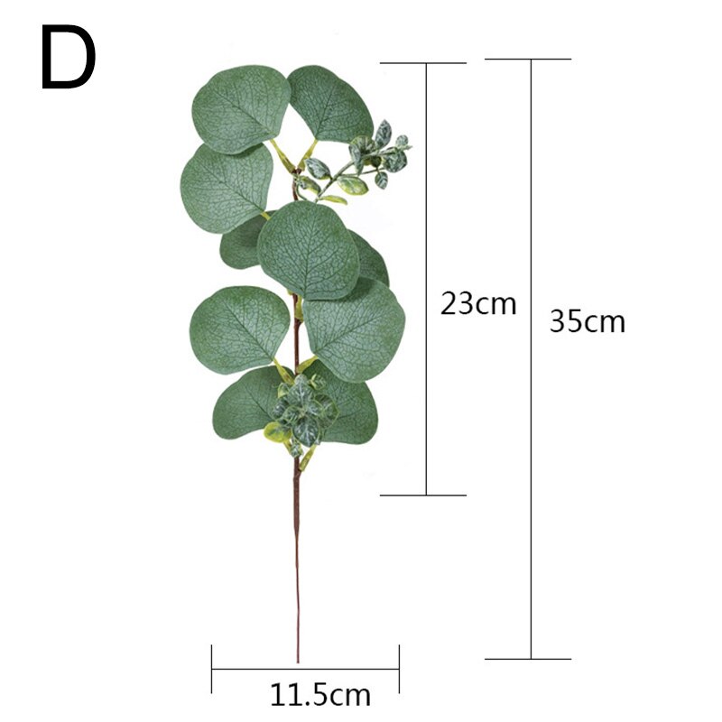 Simulation Eucalyptus Leaves Mini Simulation Eucalipto Single Artificial Leaf Plants Wedding Shooting Prop Home Party Decor: D