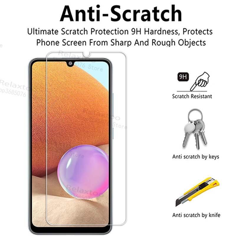 2pcs tempered glass on A32 case samsun glass For samsung galaxy A32 a 32 32A glasses samsunga32 6.4'' phone cover SM-A325F