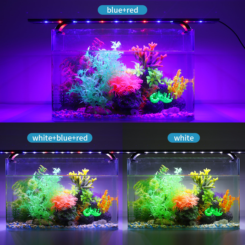 Timer Dimmable Fish Tank Light Marine Coral Lights Aquatic Plants Grow Lighting For Seawater Freshwater Aqaurium Accessories
