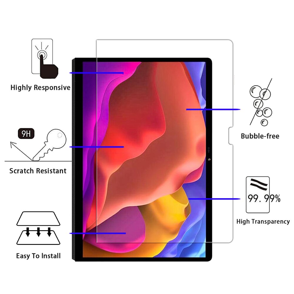 Lenovo – protecteur d&#39;écran pour tablette, 3 pièces, 9H, en verre trempé, pour Yoga Pad Pro 13 pouces YT-K606F YT-K606N