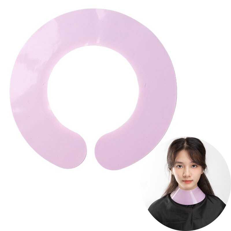Stylist Snijden Kraag Siliconen Haar Verven Sjaal Waterdichte Hals Cape Wrap Cover Kapper Kappers Haarkleuring Accessoires kappers benodigdheden kappers cape kappers spullen kapmantel kapper kapers benodigheden mantel: Purple