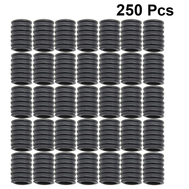 Hebilla ajustable de silicona antideslizante, con regulador de cuerda protectora de silicona, hebilla antideslizante 200 Uds./250 Uds.: Black 250pcs