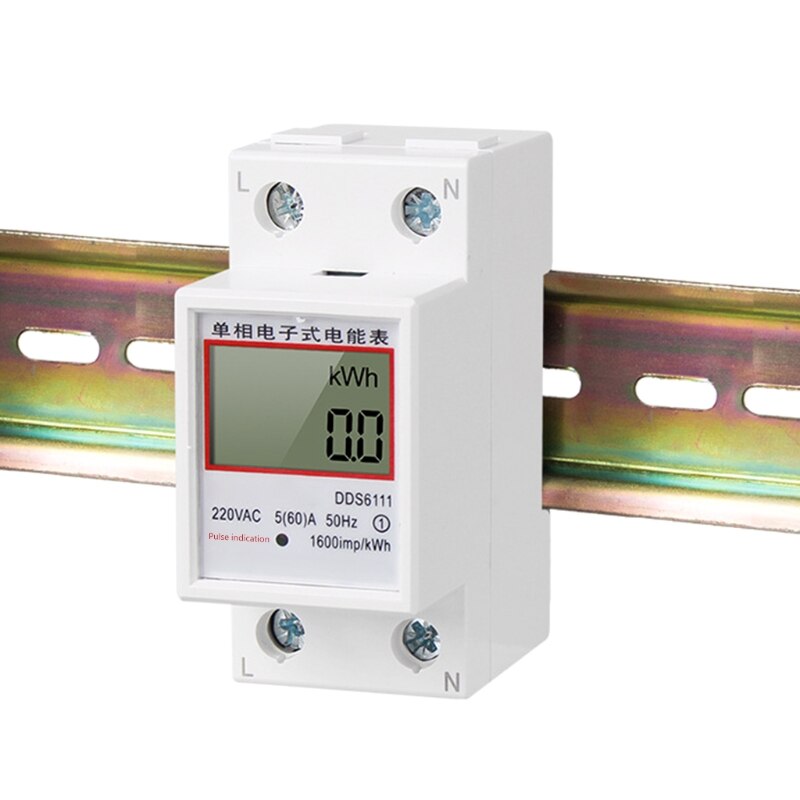 OOTDTY 80A Din rail Single Phase Two Wire LCD Digi... – Vicedeal