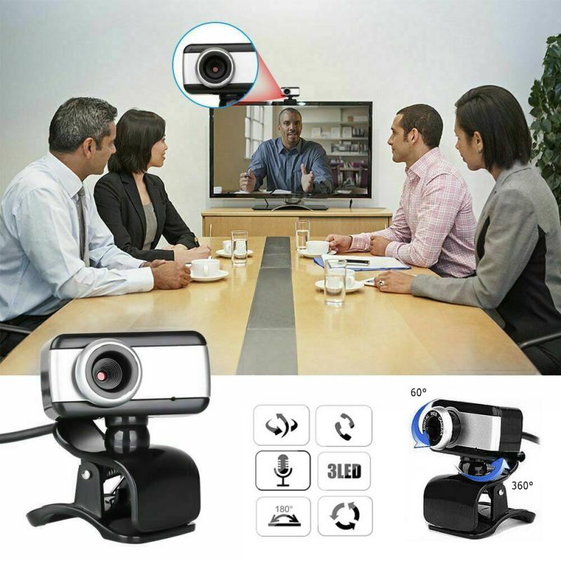 480P Webcam PC Laptop USB 2.0 Video Call Mini Camera With Hd Microphone 360 Degree Rotatable Base Web Camera For Conference
