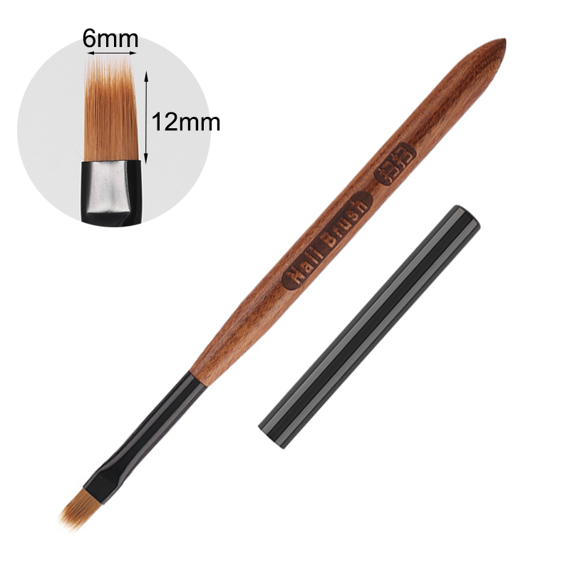 Pincel para pintar Gel de madera, arte de uñas para extensión de punta de Gel, accesorio de constructor acrílico, pinceles para decoración de uñas, cepillo para uñas de Gel UV para manicura: Multicolor