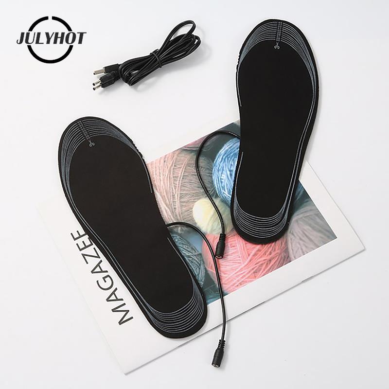 1 Paar Usb Verwarmde Schoen Inlegzolen Elektrische Voet Opwarming Pad Voeten Warmer Sok Pad Winter Outdoor Sport Verwarming Binnenzool Warm Kussen