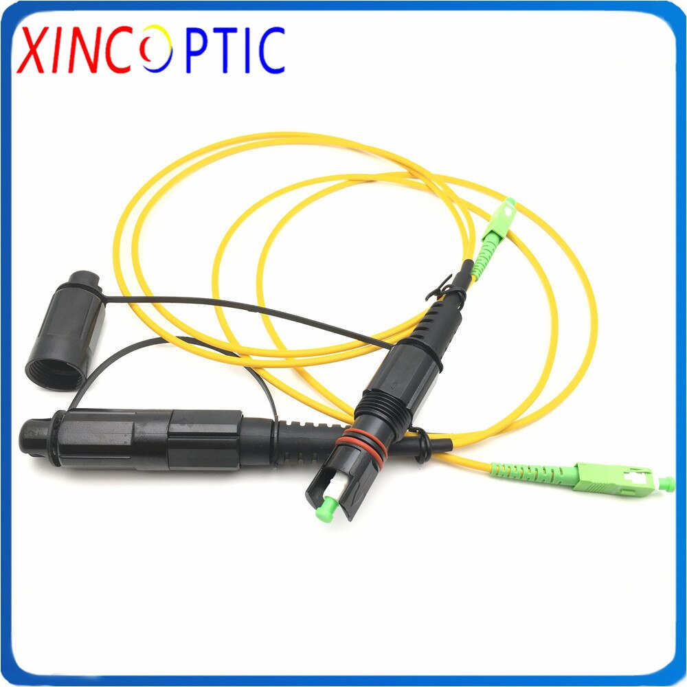 IP67 Waterproof Corning HUAWEI Mini SC/APC 1M 2M 3.0mm Yellow Cable to SC/APC OptiTap Jumper Optical Fiber Connector Patch Cord