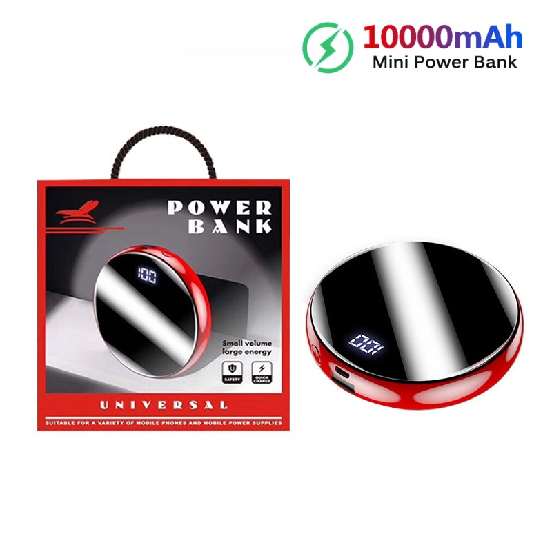 Mini batterie externe portative ronde Micro USB chargeant le chargeur sûr de grande capacité de petite taille pour Xiaomi iphone Samsung Powerbank