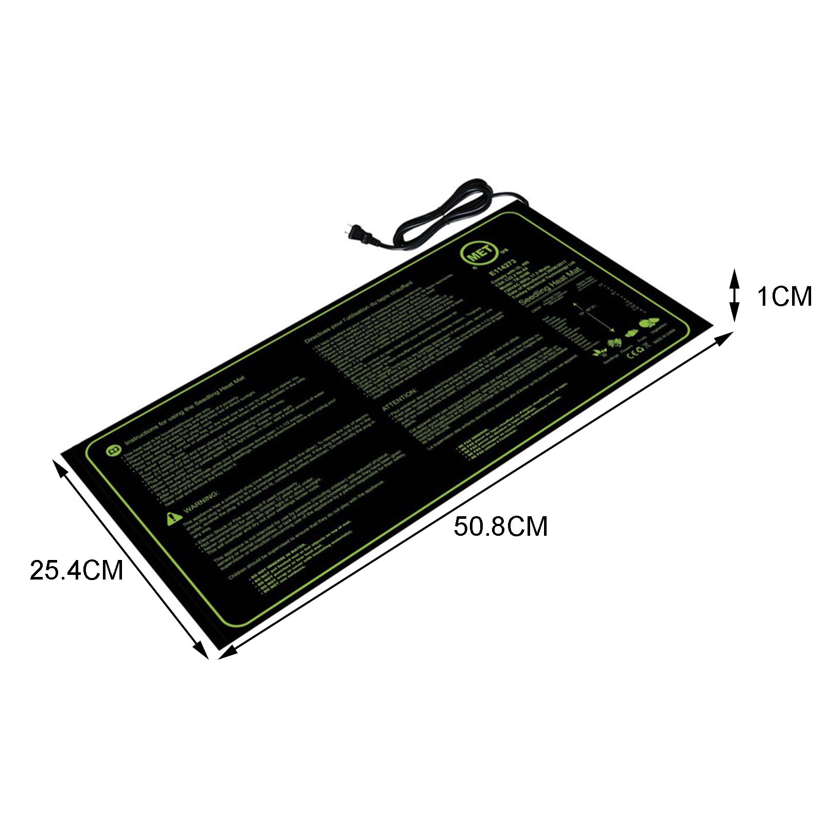 Plant Heat Mat Waterproof Durable Hydroponic Germination Heat Pad Stable And Uniform Heat Reptile Mat For Sowing Germination