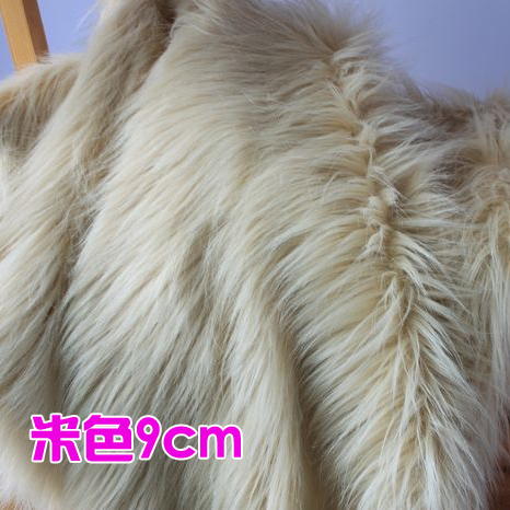 Vlakte Faux Fur 90mm zachte stapel ideaal voor Kleding, cosplay kleding gooit bont Stof 58 "Breed C5023: beige 9cm pile