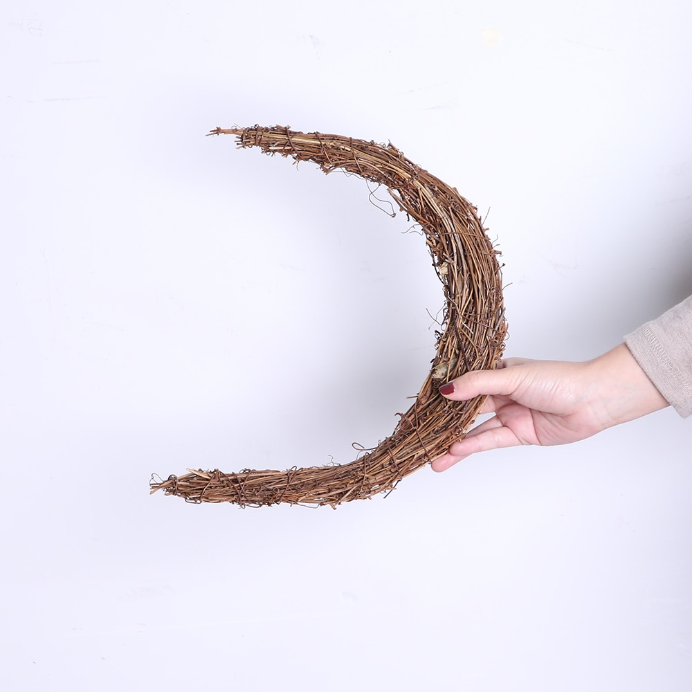 Artisanat de fête hawaïenne en rotin, Branches naturelles, guirlande, décoration de mariage, de ferme, pour une couronne en rotin, 30cm