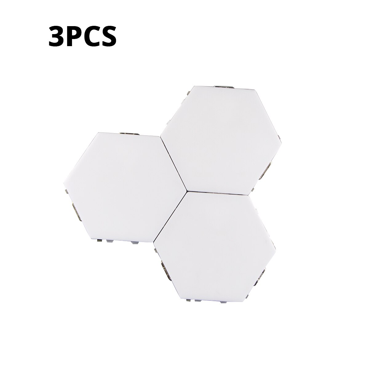 DIY Panel LED Quantum Lamp 12V Magnetic Hexagons Modular Touch Sensitive Sensor Painel Wall Lights Decoration Light: 3Pcs / With EU Plug