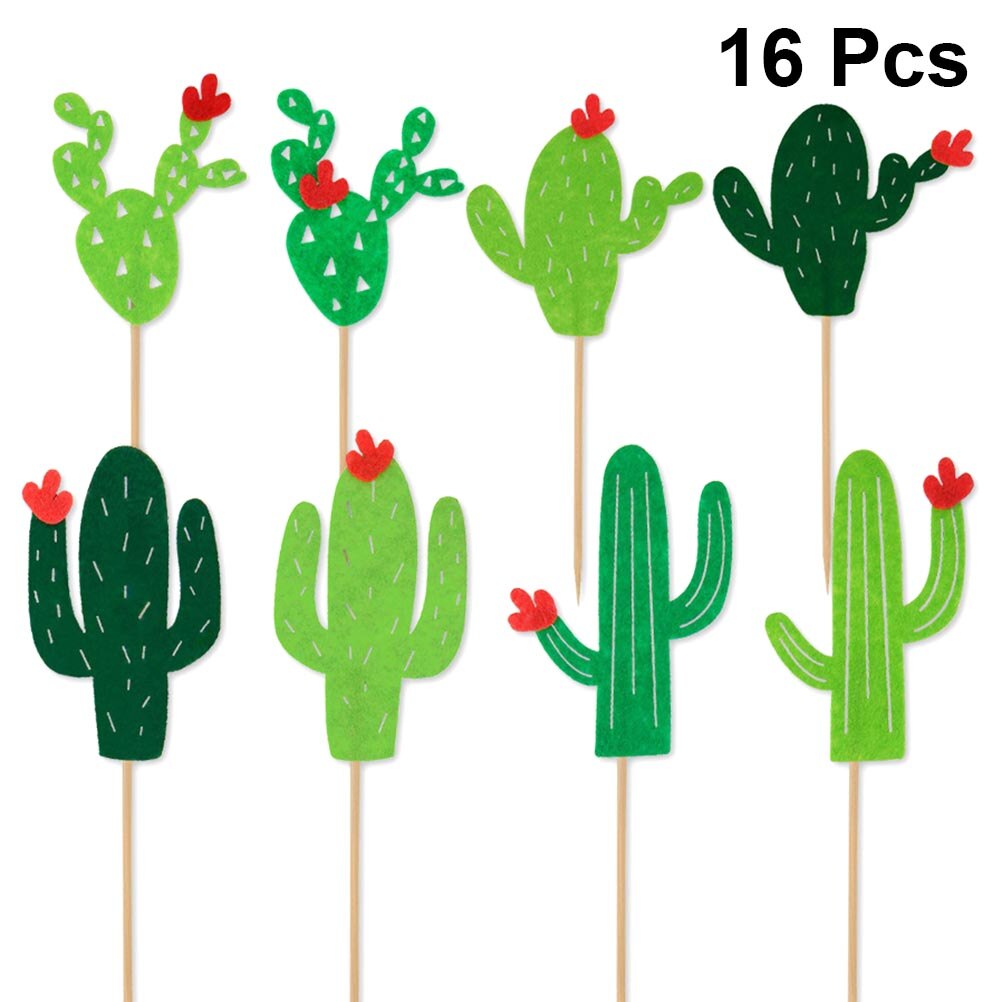 16 Pcs Cactus Cake Decor Feestelijke Vreugdevolle ... – Grandado