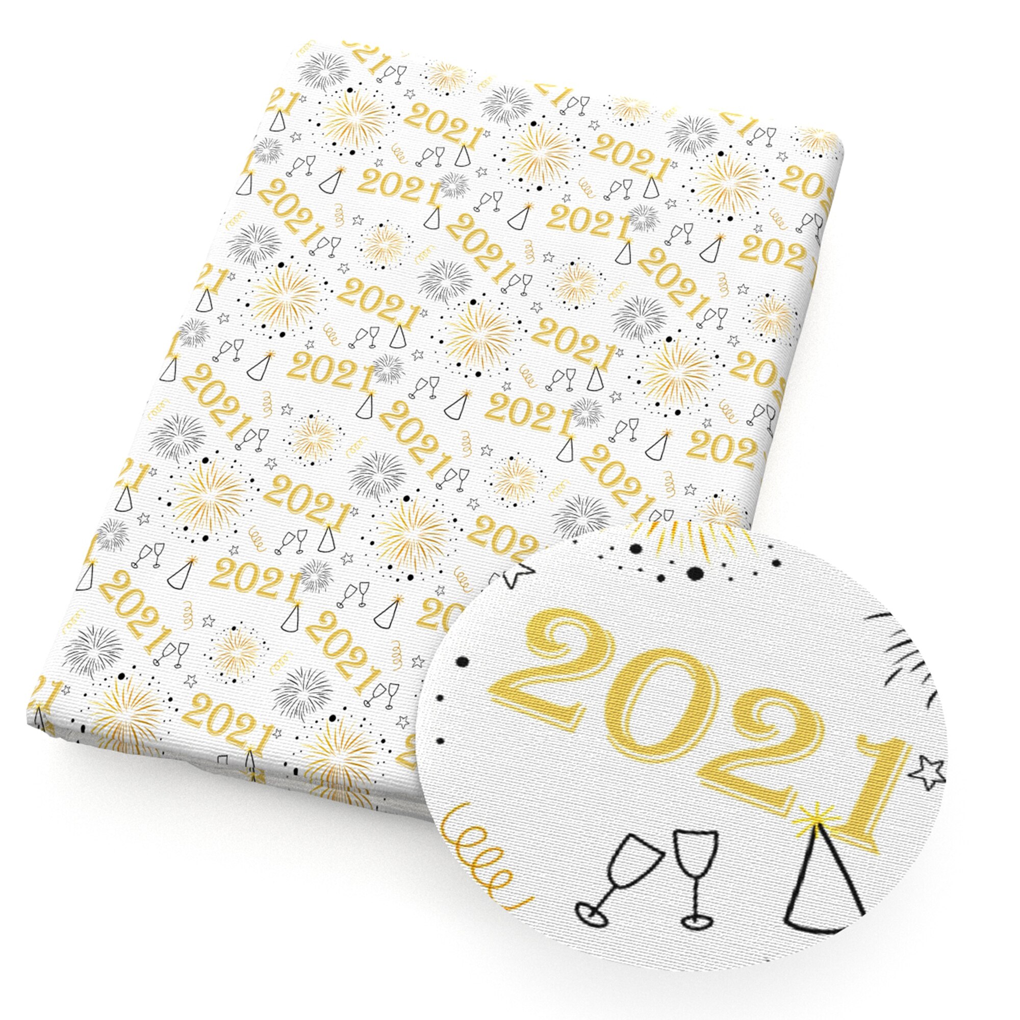 50*145Cm Gelukkig Nieuwjaar Polyester Katoen Voor Naaien Kledingstuk Kleding Quilten Patchwork Stof Tilda Pop, 1Yc13694: 1117096001