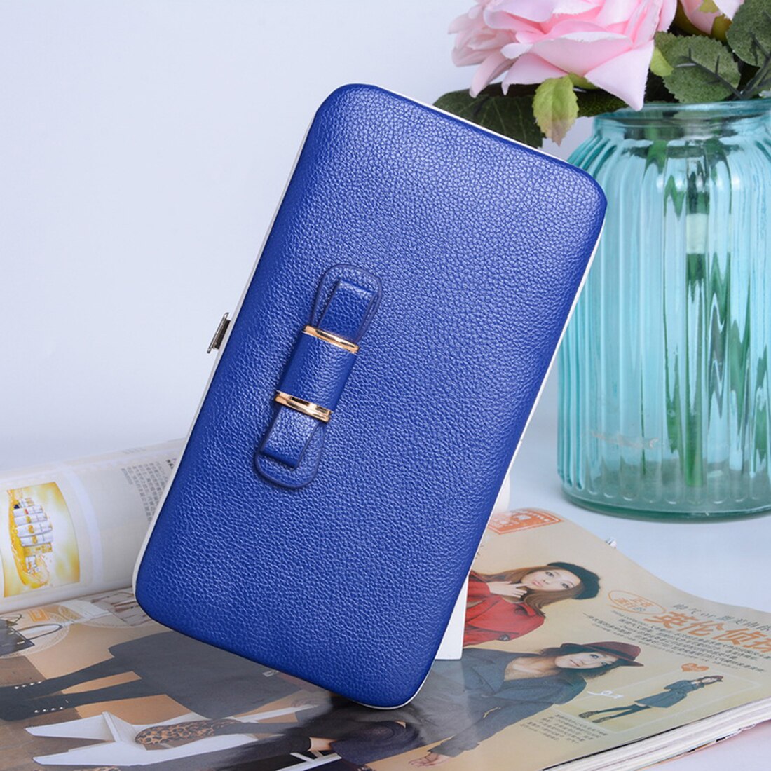 Dames portemonnee dames dames portemonnee drukknoop portemonnee telefoon tasje strik multi-card bit kaarthouder portemonnee dames luxe billetera mujer