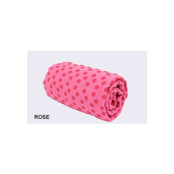 183*63cm antislip yogamat hoes handdoek slip microvezel yogamat yoga bestrating handdoek sportdeken fitness yogamat + net tas: Rood