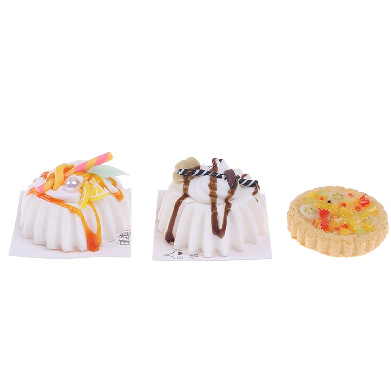 1：12 Dollhouse Miniature Food Pizza Chocolate Cakes Doll House Accessories Model