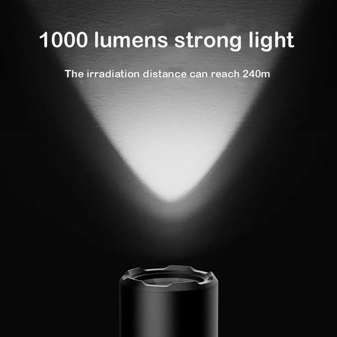 Xiaomi mijia multifunktionel led-lommelygte zoombar ultralys lommelygte rudebryder sikkerhedsseleskærer bilnødlys