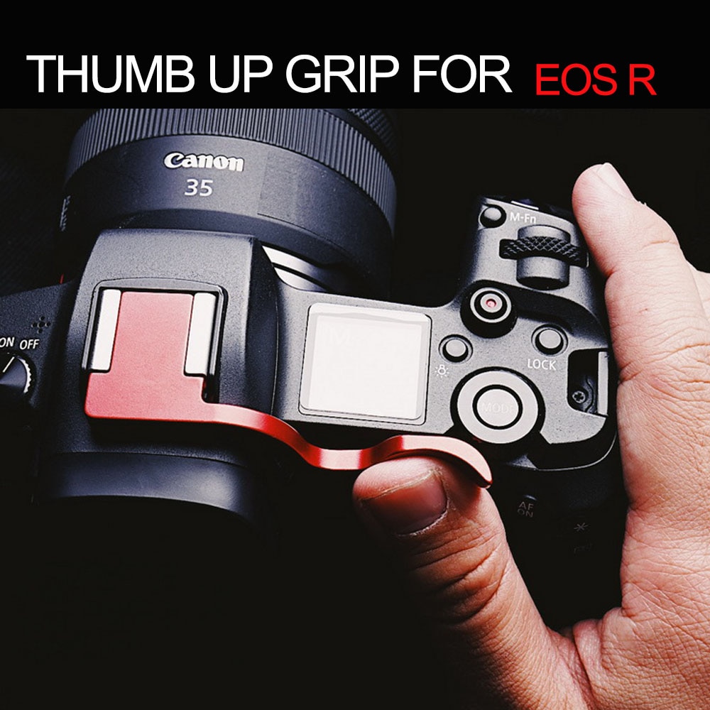 Flitsschoen Duim Grip Camera Hand Grip Met Lederen Bescherm Voor Canon Eos R