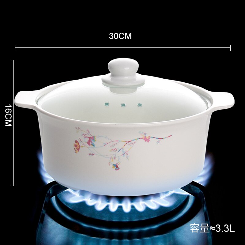 Just one pot Casserole heat-resistant health stew pot ceramics Soup pot stew pot open flame household gas porcelain pot
