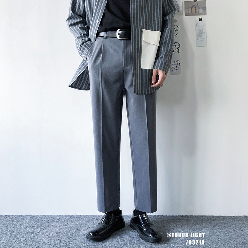 Mannen Broek Lente En Zomer Comfortabele Losse Effen Kleur Veelzijdige Broek Jongeren Mode Trend Mannen: gray / XXL