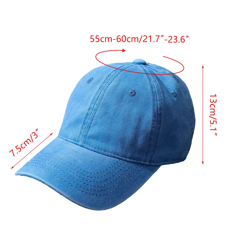 Solid Color Baseball Cap Summer Outdoor Washed Cotton Caps Retro Distressed Hat Adjustable Men&#39;s Baseball Cap Unisex Casual Hats: Q