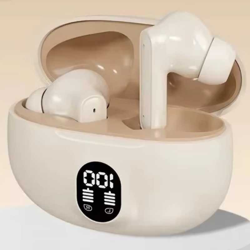 Headset 895B TWS Wireless Headphones Game Bluetooth Headphones with Microphone Noise Reduction High Fidelity Bass Earphones: khaki