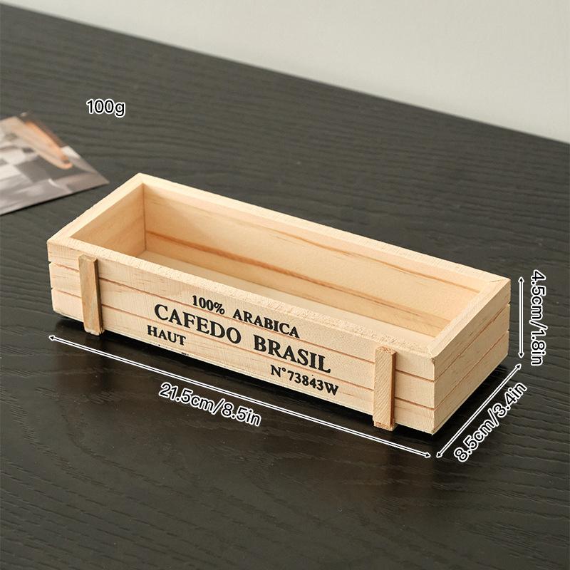 Retro Garden Plant Pot Vintage Wooden Storage Box For Sundries Stationery Pen Box Succulents Flower Pots Balcony Home Decoration: Yellow