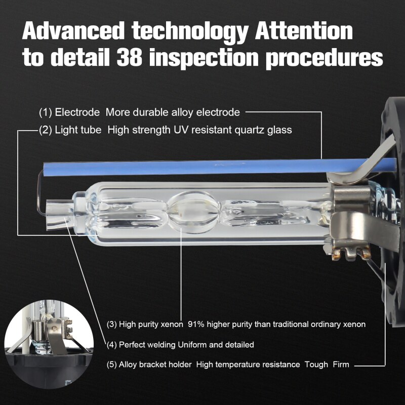 2 Pcs D1S D2S D3S Replacement HID D1s Xenon Bulbs 12v 35w D1S Lamps Hid 4300K 6000K 8000k D1S Headlamps Auto Car Xenon Headlamp