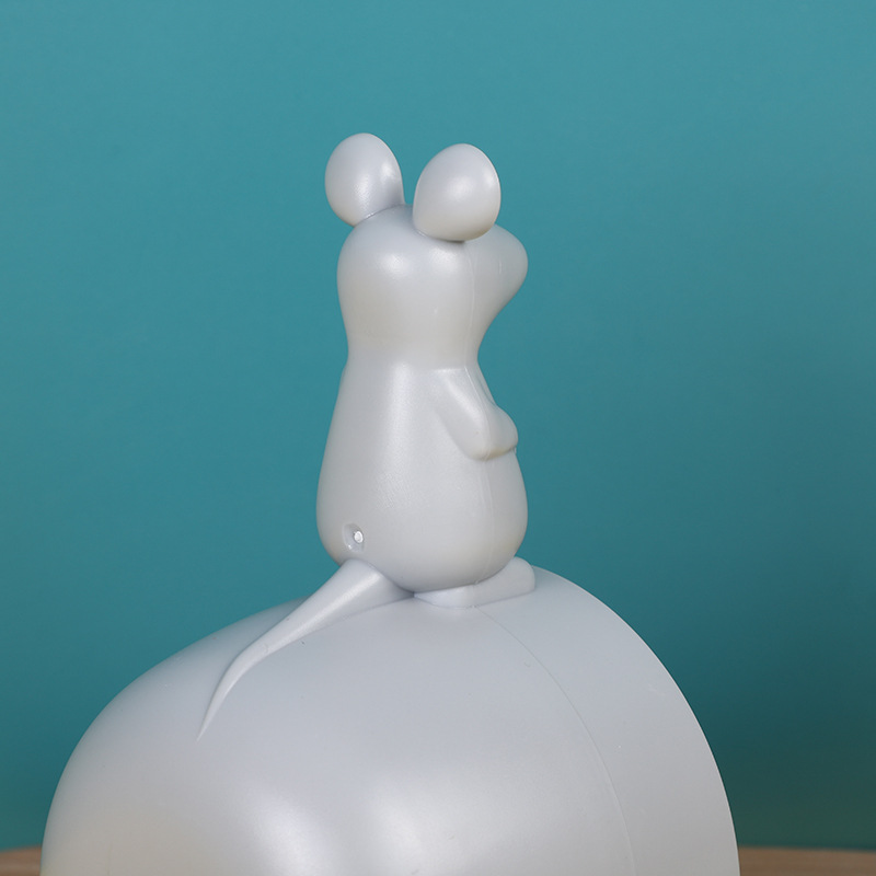 Cute Mouse Washing Rice Spoon Household Rice Measuring Device Kitchen Cartoon Flour Vertical Rice Measuring Cup