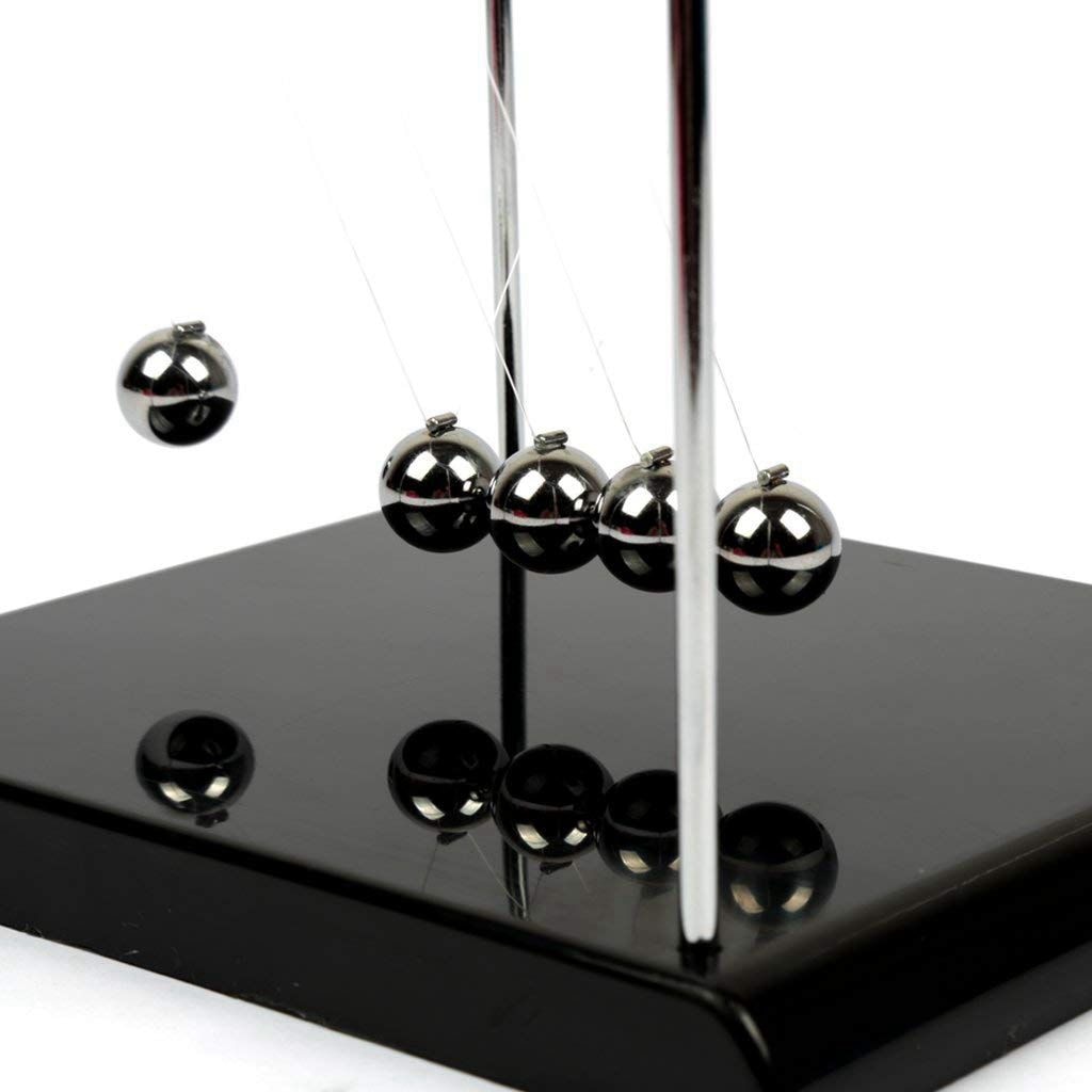 Desktop Decoration Set Balance Balls Desk Physics Mechanics Science Toys Home Office Supply Metal Base Newton's Crad