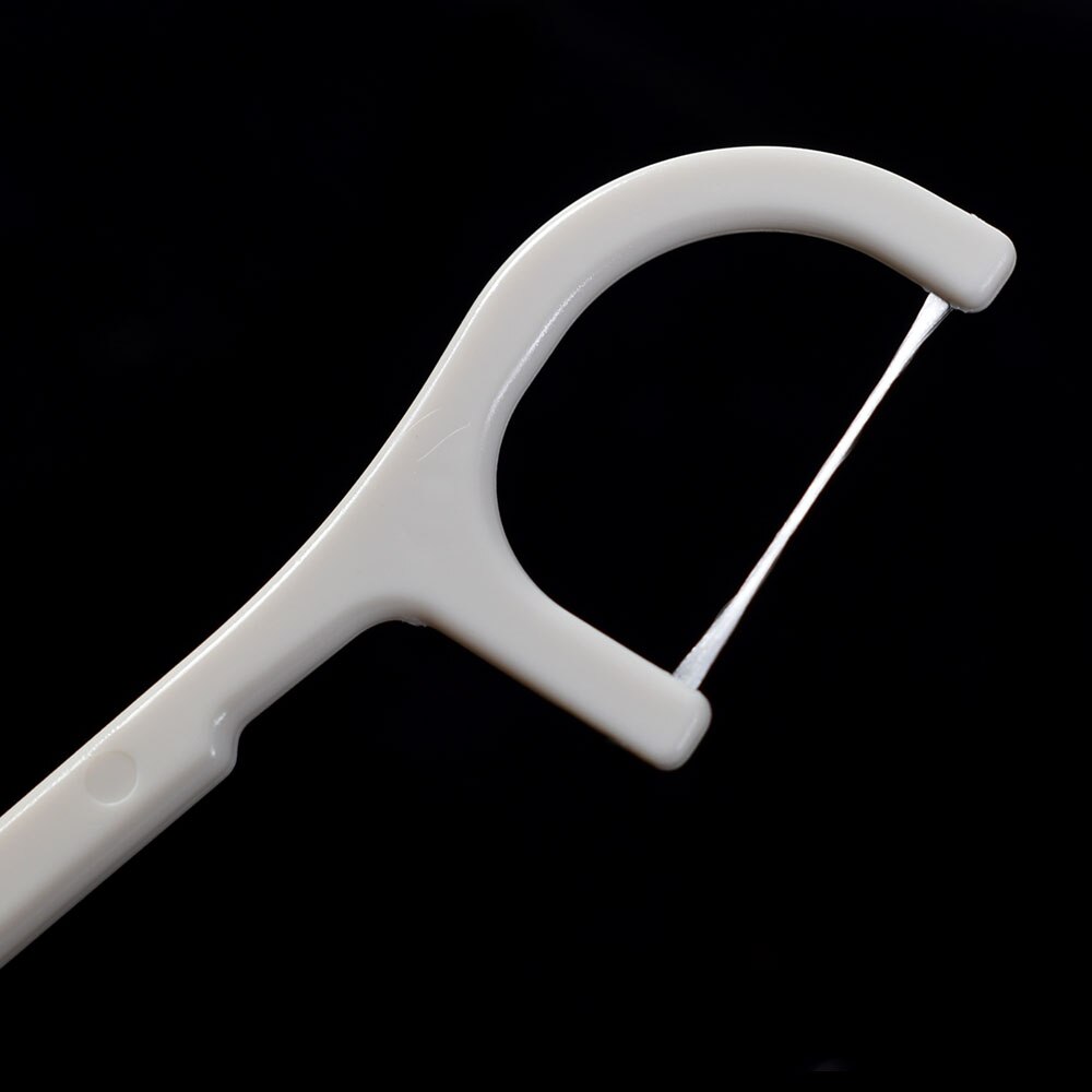 50pcs/Box Nylon white Dental Floss Teeth Stick Tooth Pick Interdental Brushes Teeth Clean Toothpick Flosser Tool