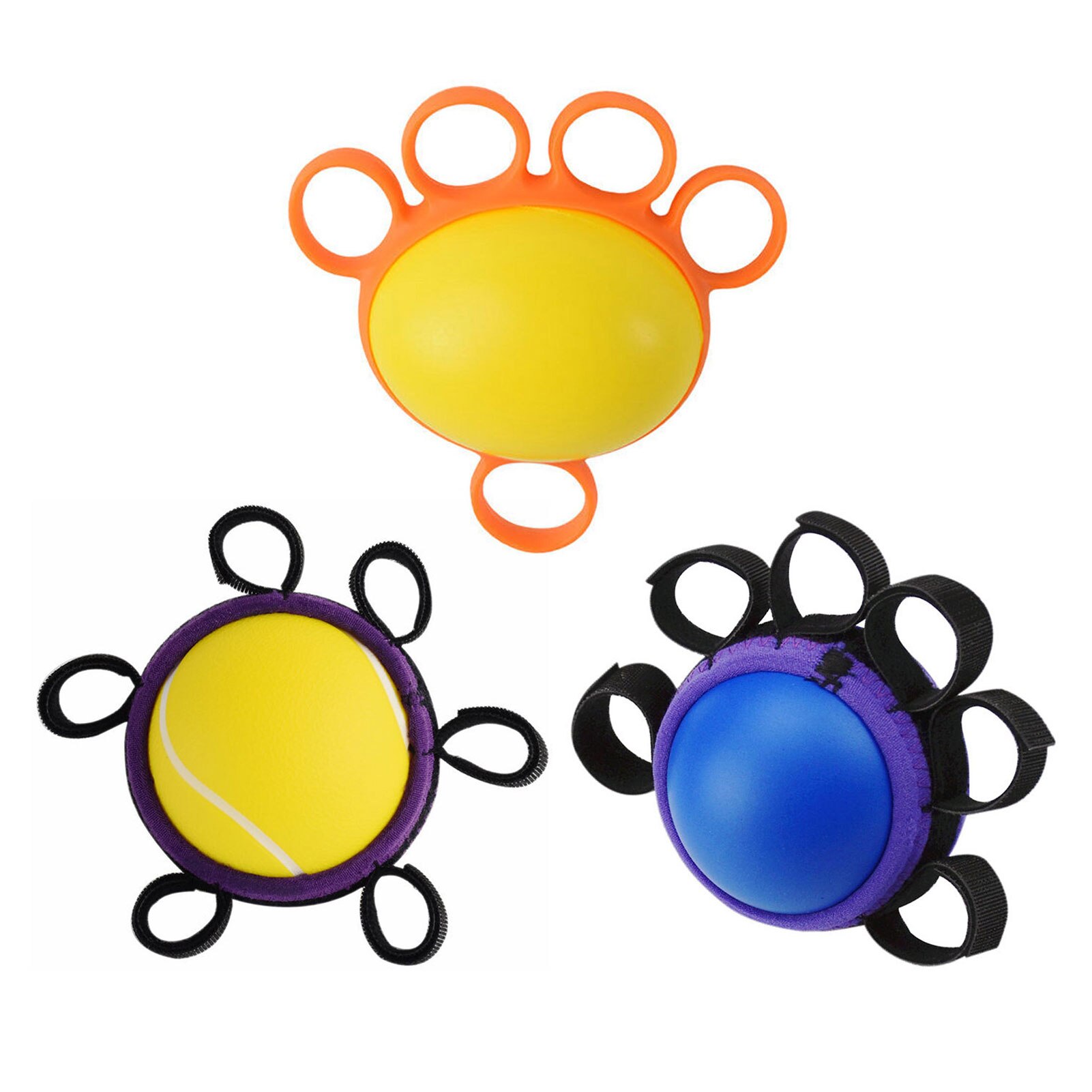 Hand Grip Strengthener Hand Exerciser Ball For Physical Therapy Wrist Finger Exerciser Resistance Bands Fitness For Athletes