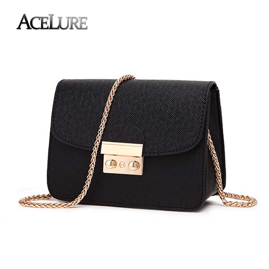 ACELURE Sommer Taschen Frauen Leder Handtaschen Kette Kleine Frauen Umhängetasche Süssigkeit Farbe Frauen Schulter Tasche Party Schloss Handtasche