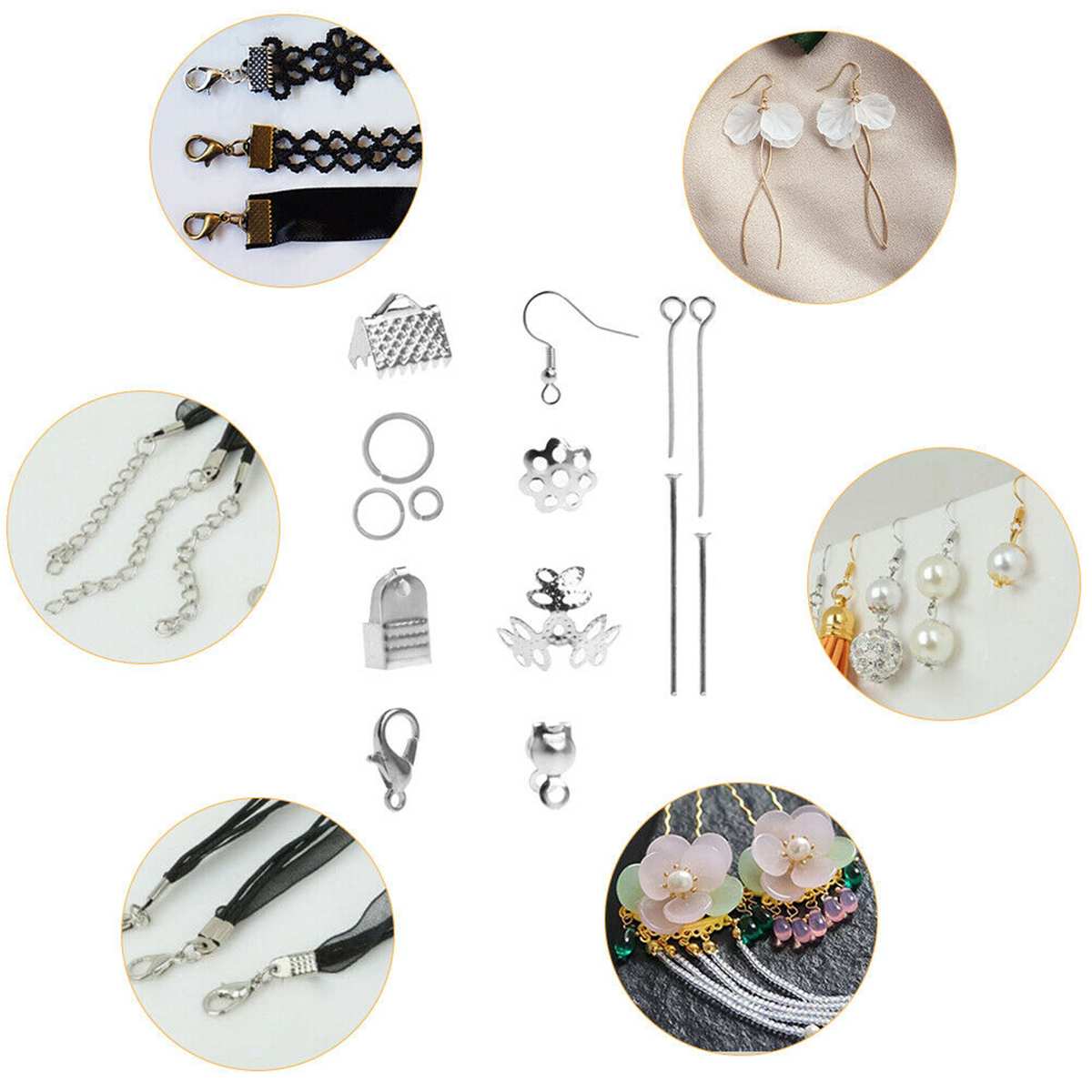 Diy smykker værktøj sæt tænger udstyr halskæde øreringe reparationsværktøj kit perler måling til smykker gør håndlavet