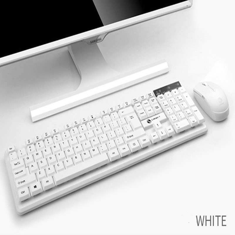 Windays Mouse Keyboard OfficeUSB Wireless ComputerAccessoriesComponent PCMacbook Notebook Laptop Parts: white